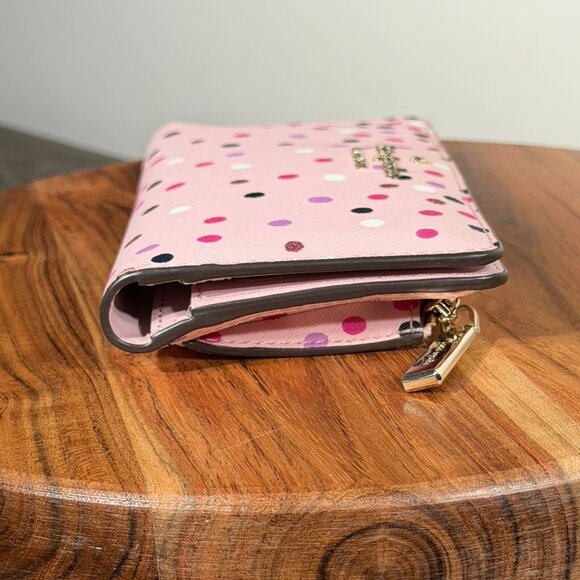 Kate Spade Staci Festive Confetti Glitter Large Slim Bifold Wallet - Picture 9 of 14